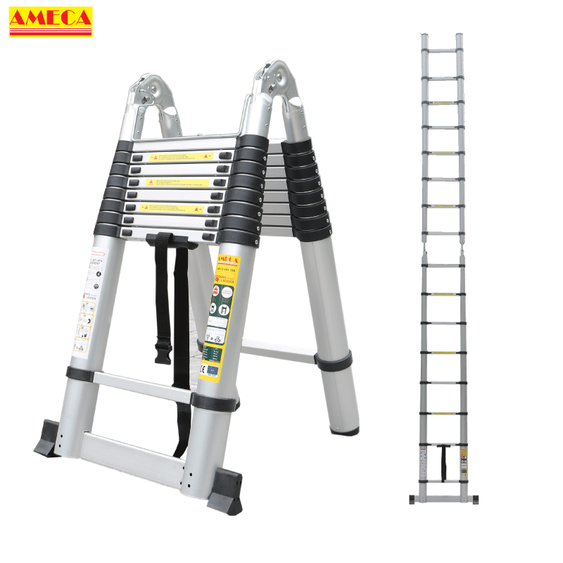 Thang nhôm rút đôi Ameca AMI-440 cao 2.2m chữ A