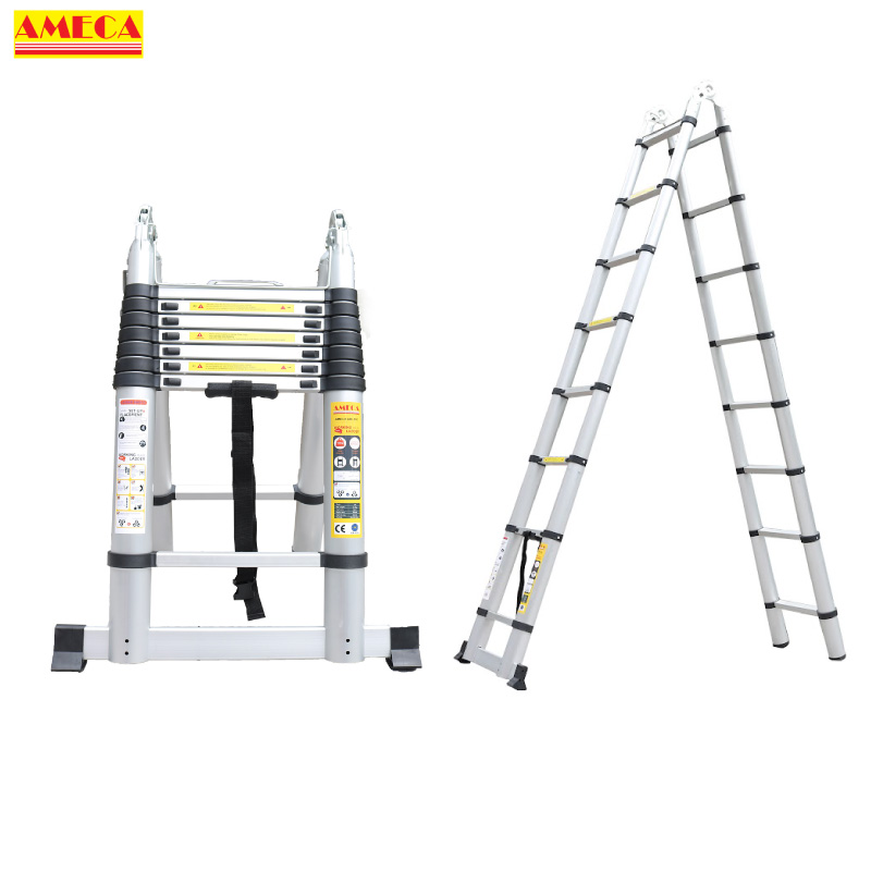 Thang nhôm rút đôi Ameca AMI-380 1.9m chữ A