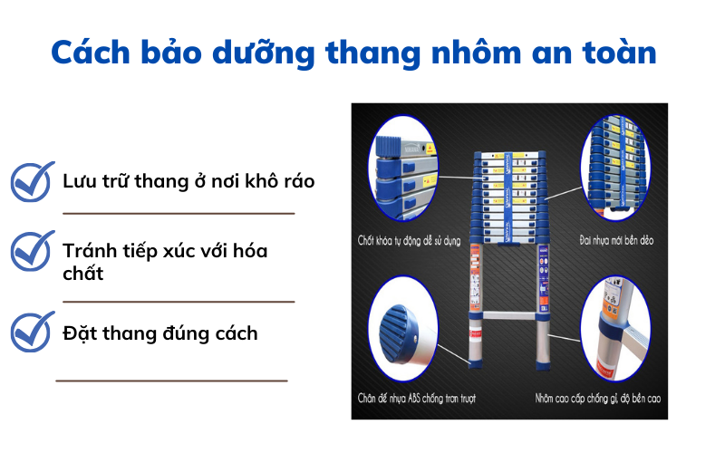 Cách bảo dưỡng thang nhôm an toàn