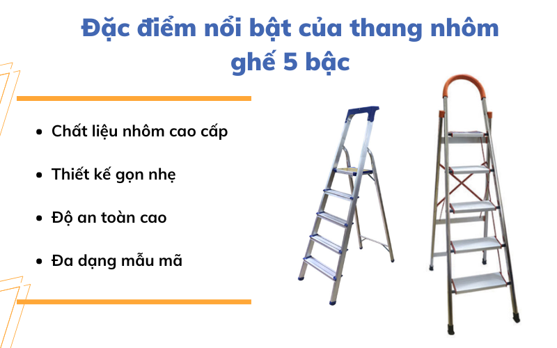 thang nhôm ghế 5 bậc