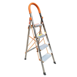 Thang nhôm ghế inox 4 bậc Ameca AMG-4IN