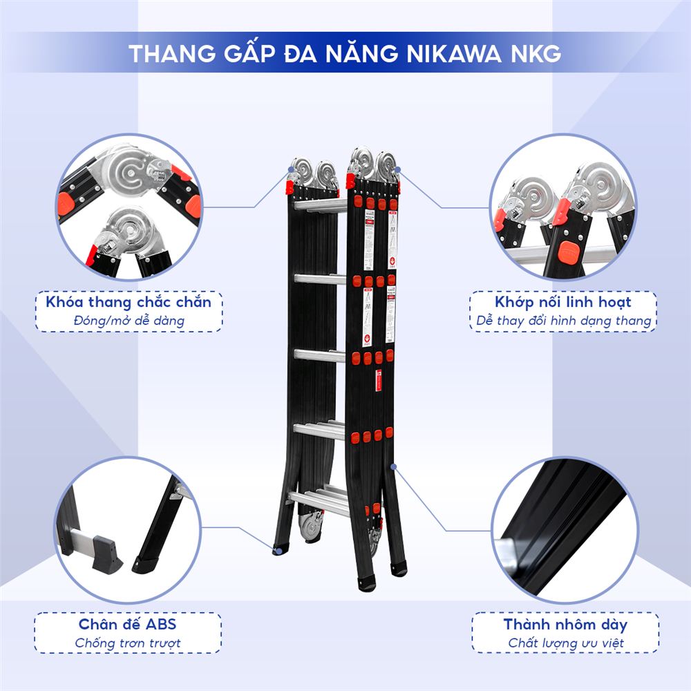 THANG NHÔM GẤP ĐOẠN NIKAWA NKG