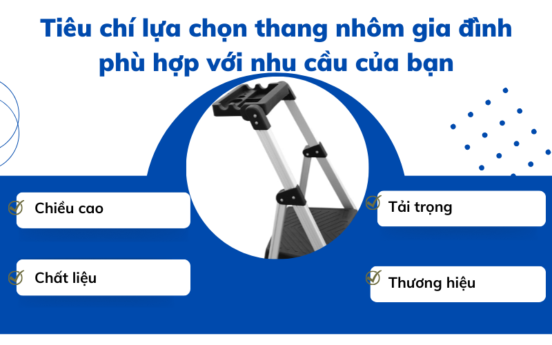 Tiêu chí lựa chọn thang nhôm gia đình phù hợp với nhu cầu của bạn